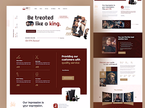 Mett Barber Shop Website