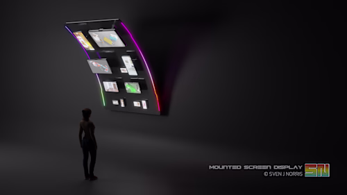 Wall-Mounted Screen Display