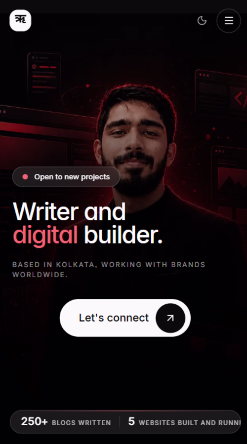 Built a custom personal portfolio