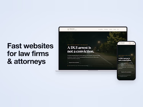 Concept website for a law