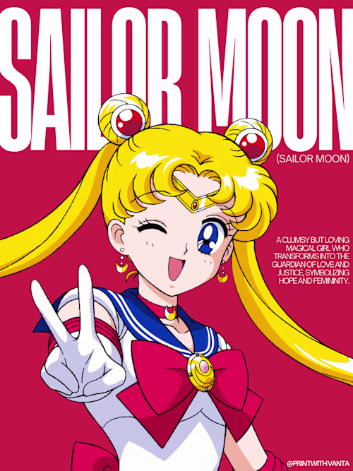 ✦ Editorial-style Sailor Moon poster
