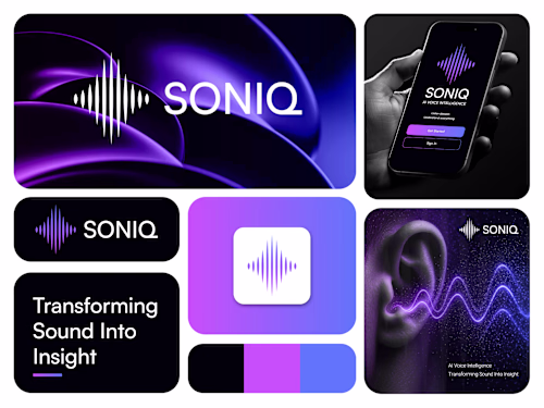 Innovative Brand Identity Design for AI Voice Intelligence
