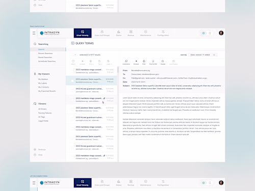 SaaS Web application - email archiving solution