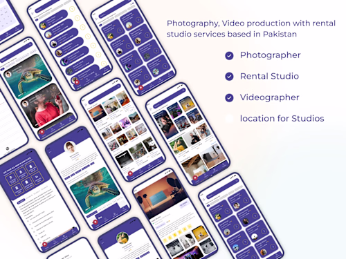Mobile App for photographer and studio booking