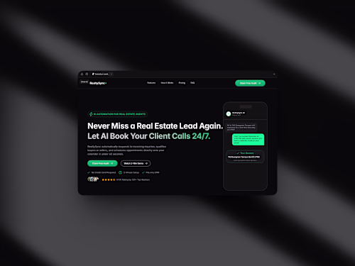 RealtySync- AI Landing Page for Real Estate