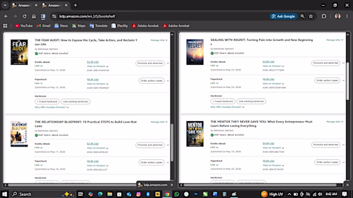 5 Books Live on Amazon