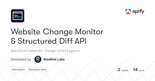 Website Change Intelligence Monitor