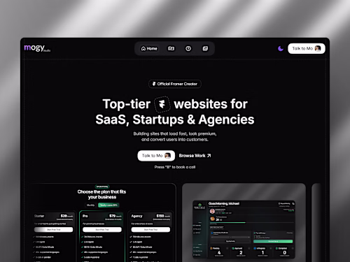 Mogy Studio Framer Website