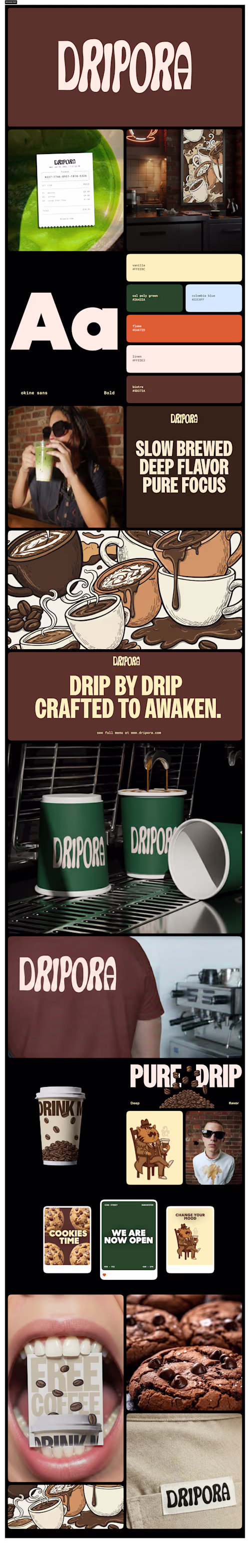 Dripora — Beverage & Coffee Identity