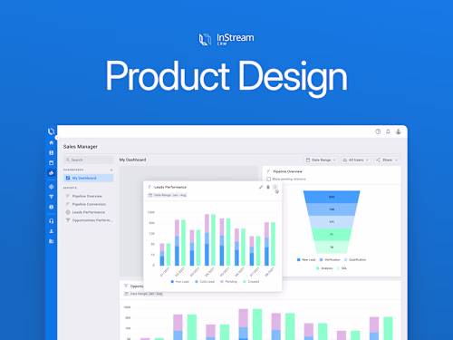 Sales Manager Dashboard for Instream CRM