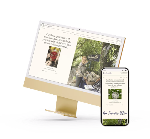 Au Laurier Bleu - Ecommerce and Booking Wix