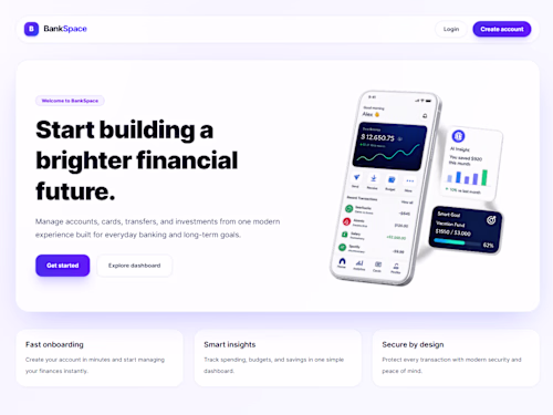 BankSpace — Fintech Banking Application