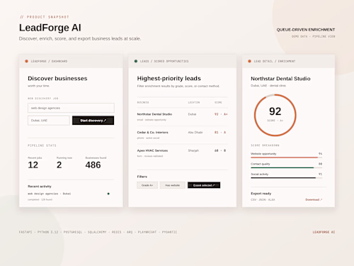 LeadForge Python
An asynchronous Python platform