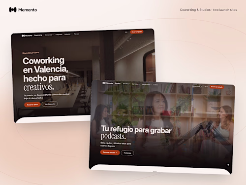 Memento Coworking & Studios: two sites, one booking path