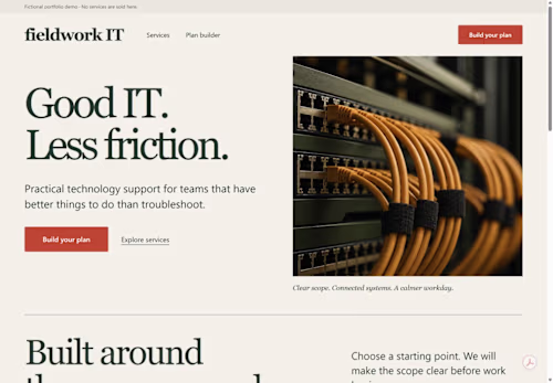 Fieldwork IT — Fictional React Website Demo
