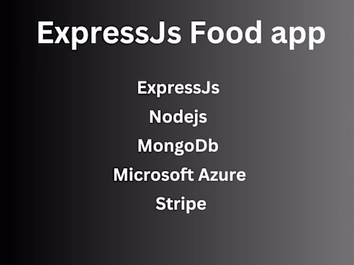 ExpressJs food app backend