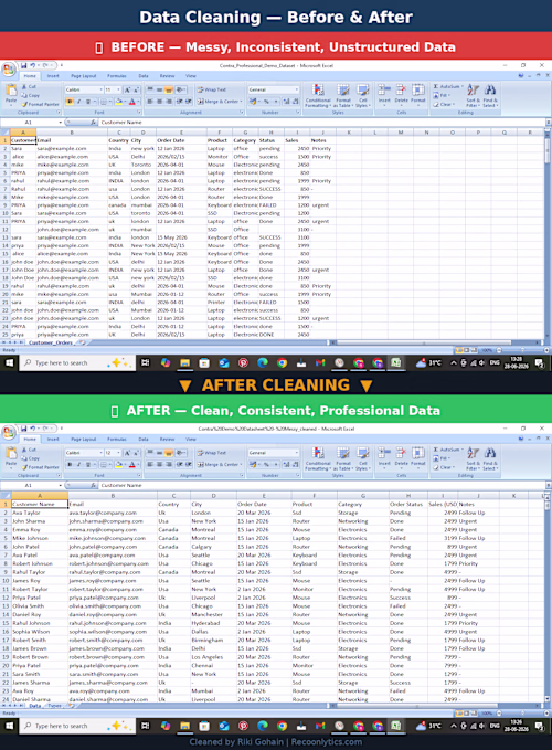 From inconsistent spreadsheets to clean,