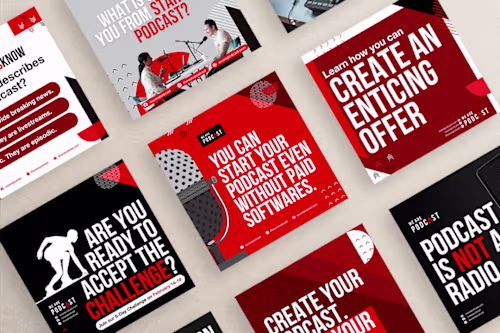 Social Media Content for We Are Podcast