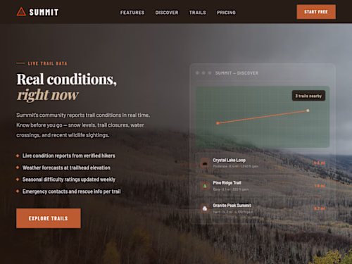 Summit is a trail discovery