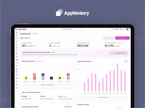 AppVentory Case Study | SaaS Spend Management Design