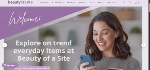A modern e-commerce website created