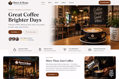 Brew & Bean — Café Website Concept