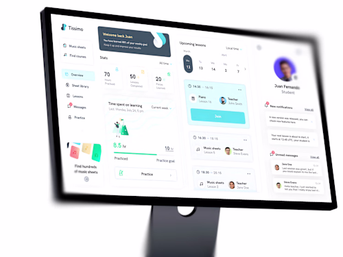 Music Learning SaaS Branding, Web App & Landing Page (UI/UX)