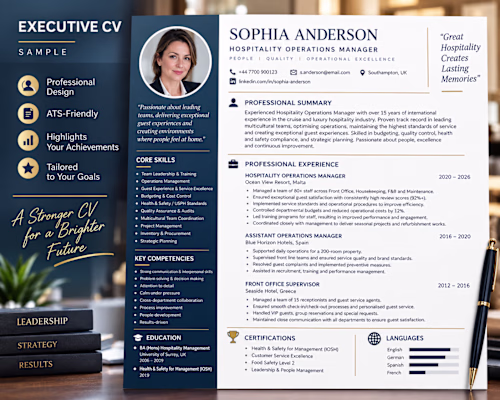 Executive CV — ATS-Friendly Professional