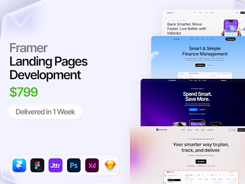 Framer Landing Page Projects - $799 | 1 Week