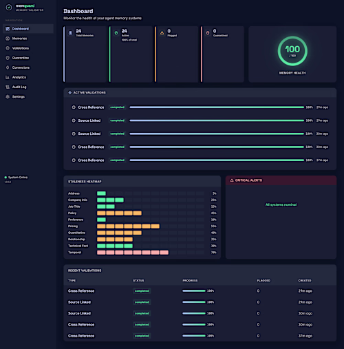 AI Agent Memory Validation Platform