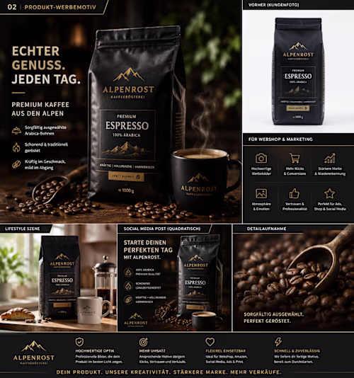 Premium product advertising concept for