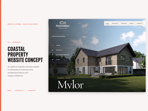 An editorial website concept created