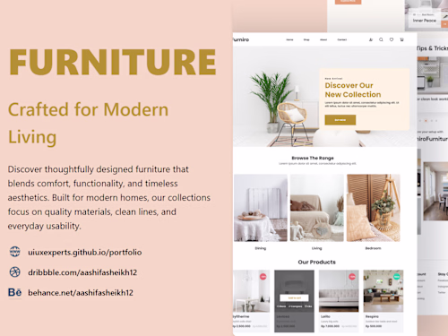 Furniture landing page.