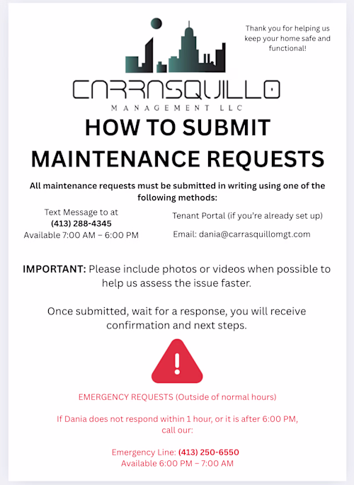 Property Management Maintenance Flyer