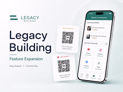 Legacy Building: Media Export & Community Features