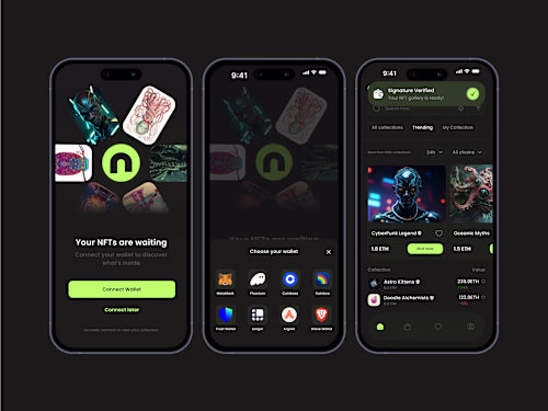 Mobile App: NFT Wallet Flow