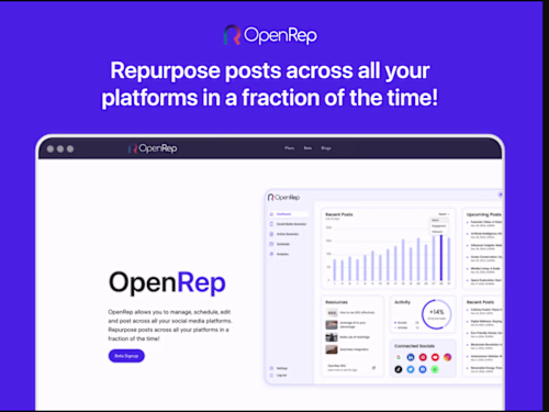 OpenRep: AI-based social media management tool (Node.js)