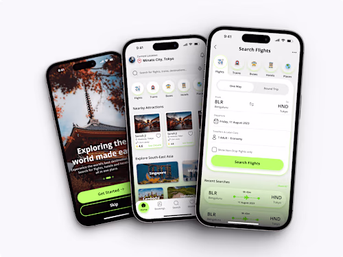Embarko - UI Design for a Travelling Application