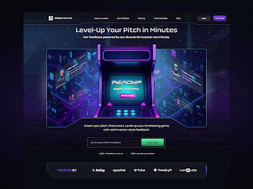 Pitch Arcade Website Design