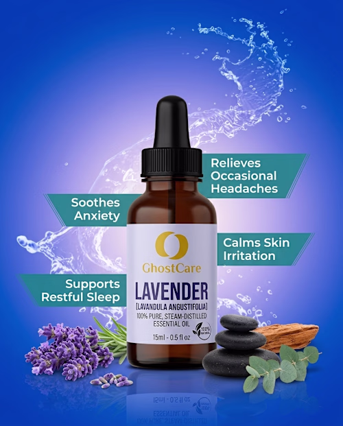 Lavendar oil instagram post design,