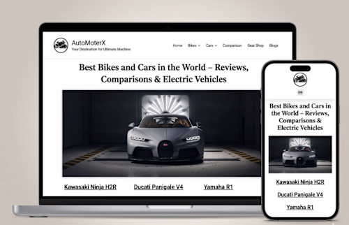 "I designed and developed AutoMoterX.com
