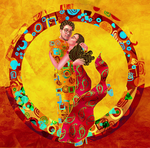 Klimt-inspired portraits