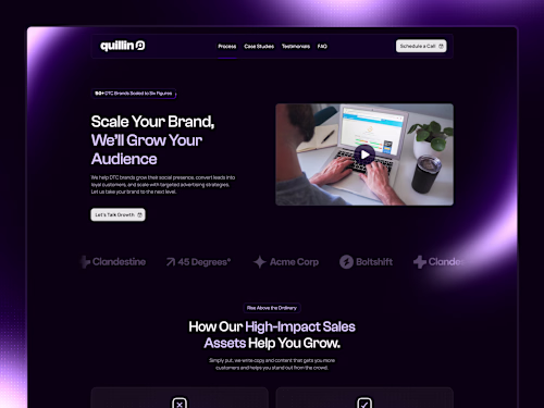 Quillin - Lead Generation Landing Page