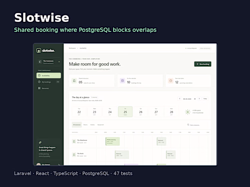 Slotwise: Shared Booking App Where