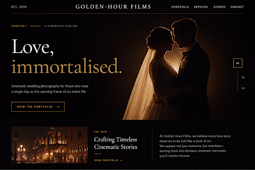 Designed a cinematic luxury website