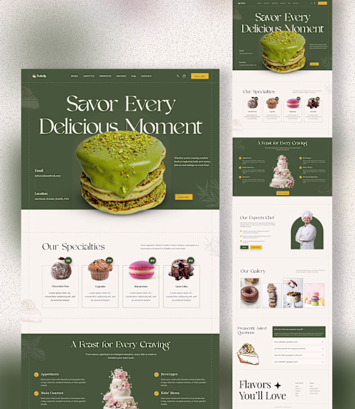 Website design for a cake business