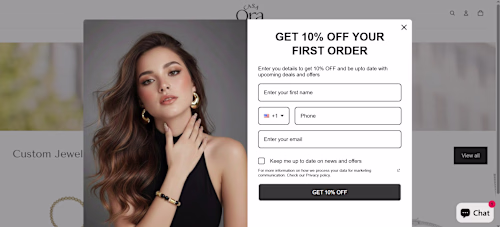 Shopify jewelry store developed for