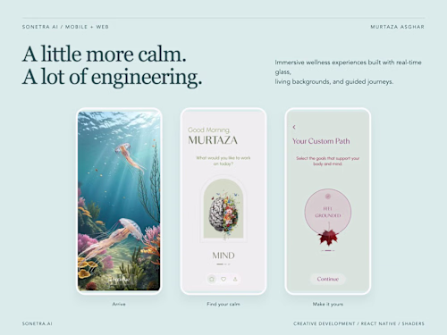 Sonetra AI | Immersive Wellness App & Web Experience