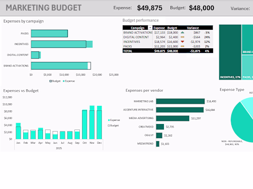 From Chaos to Clarity: MARKETING BUDGET ROI DASHBOARD📊 The ...