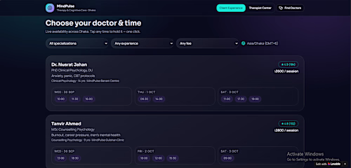 MindPulse — Clinic Booking &